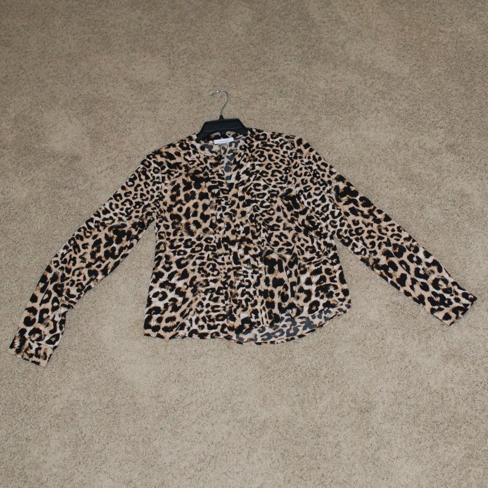 Leopard Cheetah Animal Print Calvin Klein Bouse PS